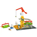 Produktbild: MATCHBOX Action Drivers - Baustellen-Spielset mit Licht- und Soundeffekten, Mega-Kran, Bagger, bewegliche Schranken, Aufzug, Mobile Toilettenkabine, für Kinder ab 3 Jahren, HPD63