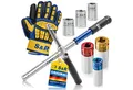 Produktbild: S&R Drehmomentschlüssel (Set, 5-tlg. Drehmomentschlüssel + Spindelgriff + 3 Stecknüsse 17, 19, 21 mm)
