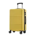 Produktbild: YONSLY Trolley Reisekoffer Travel Suitcase, Rollkoffer Handgepäck, Hartschalenreisekoffer mit 4 Rollen 360°, Zahlenschloss, Weicher Gummigriff (L, Gelb)