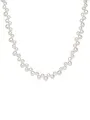 Produktbild: Valero Pearls Damen Kette aus 925/- Sterling Silber rhodiniert mit button Süßwasser-Zuchtperle ca. 6,0-8,0 mm