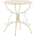 Produktbild: CLP Gartenbeistelltisch, Creme, Metall, 70x74x70 cm, Gartenmöbel, Gartentische, Beistelltische outdoor
