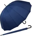 Produktbild: iX-brella Stockschirm 16teilig Full-Fiber Automatik - super stabil dunkel blau - 125cm