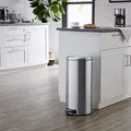 Produktbild: Mülleimer 30 Liter Treteimer rund inkl. Inneneimer Edelstahl - Silber/Grau