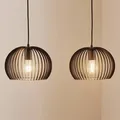 Produktbild: Hängelampe Larus TEMAR LIGHTING, dimmbar, schwarz, für Wohn- / Esszimmer, Metall, Modern, Pendelleuchte ZW JUSRA 250 BLACK 2