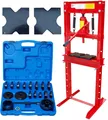 Produktbild: Werkstattpresse 12T Hydraulikpresse + Druckstücksatz 56-88mm – Rahmenpresse