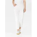 Produktbild: Stoffhose STEHMANN, Damen, Gr. 40, N-Gr, weiß (weiß,100), Web, Obermaterial: 98% Baumwolle, 2% Elasthan, unifarben, regular fit knöchelfrei, Hosen Stoffhose, Sommerhose im Five-Pocket Style