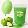 Produktbild: Zuckerwatte Zucker mit Geschmack Apfel Grün farbiger Aromazucker 1kg für die Zuckerwattemaschine