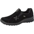 Produktbild: Slipper RIEKER, Damen, Gr. 39, schwarz, Leder, Schuhe Slipper, Schlupfschuh, Halbschuh, Sneaker mit Tex-Membran