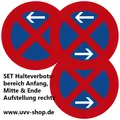 Produktbild: Set 3 x Verkehrszeichen 283 Halteverbotsbereich 60 cm rechts