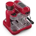 Produktbild: Klarstein - Espresso Siebträgermaschine mit Milchaufschäumer & Mahlwerk, 1,4L Retro Mini-Espressomaschine mit Siebträger, 1550 w Kaffeemaschine