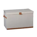 Produktbild: LOVE IT STORE IT Premium Große Aufbewahrungsbox mit Deckel - Truhe für Wohnzimmer - Aus hochwertigem Stoff - Extra stabil - Beige - 62x37,5x39 cm