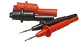 Produktbild: PeakTech MKS-10 Messspitzen mit Krokodilklemmen, feine Prüfspitzen für Multimeter mit 4mm Steckern, Rot, Schwarz