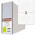 Produktbild: Printation Versand-Etiketten 210 x 148 mm - 1000 Etiketten selbstklebend 210x148 weiß - 500 DIN A4 Bogen Bigpack à 2 Adress-Aufkleber A5 / Klebeetiketten - Internetmarke DHL Etiketten Paket 3655 4628