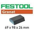 Produktbild: 6x FESTOOL Schleifschwamm Granat 69 x 98 x 26mm P120 CO * 201084 Schleifblock