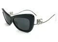 Produktbild: Dolce & Gabbana Sonnenbrille Dg4467-b 501/87 Schwarz Silber Kristalle W / Grau