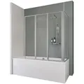 Produktbild: Schulte Badewannenfaltwand Well, Sicherheitsglas, 129x140 cm, 3 tlg + Festelement, Klar, Alu-Natur grau 129 cm x 140 cm x 73.2 cm