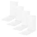 Produktbild: Alco-Albert 4301-10-4 - Buchstützen aus Metall, 4 Stück, weiß, 14 x 14 x 8,5 cm, für Schule, Büro und Zuhause