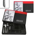 Produktbild: 60tlg Twist Komplett-Besteck-Set für 12 Personen Messer Gabel Löffel Edelstahl