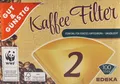 Produktbild: Kaffee Filter Papier Größe 2  100 Stück ungebleicht feinporig