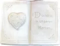 Produktbild: Buch mit 3D Herz Gedenkstein Grabbuch Grabschmuck Grabdeko ca.1800g