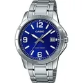 Produktbild: Casio CASUAL DATE STEEL Herrenuhr - BLUE Silber (Ø 41,5 mm) (Ø 47 mm) - Silber