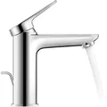Produktbild: Duravit M FreshStart Wave Waschtischarmatur WA1021001010 Ausladung 122mm, mit Zugstangen-Ablaufgarnitur, chrom