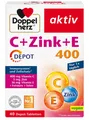 Produktbild: ✅ DOPPELHERZ aktiv C + Zink + E Depot Vitamin C Immunsystem 40 Tabletten ✅