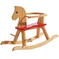 Produktbild: roba Schaukelpferd, Schaukeltier Massivholz natur rot, Schaukelstuhl mitwachsend für Babys und Kleinkinder durch abnehmbaren Schutzring, (1er Pack)