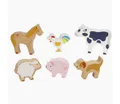 Produktbild: goki Spielwelt Bauernhoftiere Landleben, (Packung, 6-tlg., set), Ein kleines aber feines Holztier-Set zu einem sehr fairen Preis