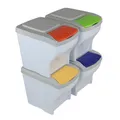 Produktbild: Mülltrennsystem Küche 4 Fach Stapelbar 60er Schrank 4x20 L Müll Eimer Trenner