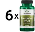Produktbild: 6 x Swanson Dandelion Root, 515mg - 60 caps (177,74 EUR/kg)