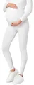 Produktbild: Be Mammy Lange Umstandsleggings aus Baumwolle Leggings für Schwangere Umstands Leggings Schwangerschafts Unterhosen mit Hoher Bund Weich und Elastisch BE20-230 (Weiß, 4XL)