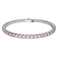 Produktbild: Swarovski Matrix Tennis, Rhodiniertes Damenarmband mit Strahlenden, Violett-Rosafarbenen Swarovski Kristallen