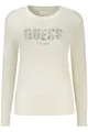 Produktbild: GUESS JEANS Strickpullover Eleganter Damenpullover: Weiß, Rundhals, Strass & Stickerei