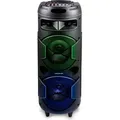 Produktbild: Dunlop Bluetooth Lautsprecher MW538 - 2 x 10W mit FM Radio, AUX/MIC Eingang, TF Kartenslot, (Micro)USB, LED Beleuchtung, Schwarz - Schwarz