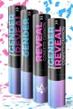 Produktbild: Praknu Konfetti Gender Reveal Konfetti Kanone - 2 Rosa & 2 Blau - Biologisch, Biologisch Abbaubares FSC Konfetti, Einfach & Sicher zu Bedienen