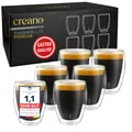 Produktbild: Creano PREMIUM doppelwandige Trinkgläser 250ml - 6er Set - OHNE versiegetes LOCH deshalb Gastronomie Qualität - 100% Spülmaschinenfest - WELTNEUHEIT