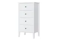Produktbild: Homfa Kommode Schubladenschrank mit 4 Schubladen, Sideboard schmal, weiß, 50x40x95cm