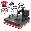 Produktbild: VEVOR Transferpresse 38 x 38 cm, Wärmepresse 220 V, Transferpresse 1200 W, Textilpresse 14 x 7,6 cm, Hemdenpresse Max. 250 °C, Sublimationspresse
