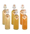Produktbild: Thomas Prinz GmbH: Alte Sorten Fruchtbrand-Set - Holzfässer, 6x1L - Alte Marille, Haselnuss, Wald-Himbeere, Williams-Christ-Birne, Kirsche, Bodensee-Apfel