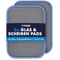 Produktbild: LICARGO® 2X Glas & Scheiben Pads - Mikrofaser Glastücher mit saugfähigem Kern - nie Wieder Schlieren - Mikrofaser Glastuch Auto Fenstertuch Carbon Tuch Auto - Autoscheiben Tücher 16x22cm, 2er Set