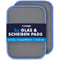 Produktbild: ® 2X Glas & Scheiben Pads - Mikrofaser Glastücher mit saugfähigem Kern - nie ...