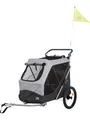 Produktbild: Trixie Bicycle trailer quick-fold L: 74 × 95 × 103/143 cm grey