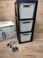 Produktbild: Rotho Schubladenbox Tower 3 x 16 L Brisen mit Rollen weiß Schubladenturm
