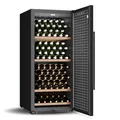 Produktbild: Klarstein CellarMax Weinkühlschrank Freistehend - 155 Flaschen, 5-20 °C, Touch-Bedienung, Metalltür, Holzregale, Alarm, Energieklasse E, Großer Weinkühlschrank