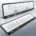 Produktbild: 2 Kennzeichenhalter | BERLIN 01 | Hauptstadt | Spree-Metropole | DHL-Versand
