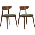 Produktbild: Esszimmerstühle 2 St Rabi Gestell Aus Massivholz, Grün, Stoff/holz, Scandinavian, 47x79x45 Cm - Konsimo