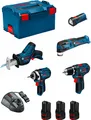Produktbild: BOSCH Monster Kit Set K11 (GSR 12V-15 + GDR 12V-105 + GSA 12V-14 + GOP 12V-28 + GLI 12V-80 + 3x2,0 Ah + GAL1230CV + L-Boxx 238)