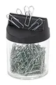 Produktbild: Wedo 2705154 Klammernspender (mit Magnet rund gefüllt, 125 Büroklammern) silber/transparent