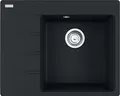 Produktbild: FRANKE Spüle CNG 611-62 BLACK MATT Becken rechts mit Excenterbedienung / Auss...